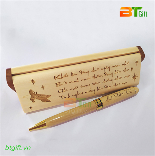 Bộ bút gỗ khắc tên 03 [BBG-03]